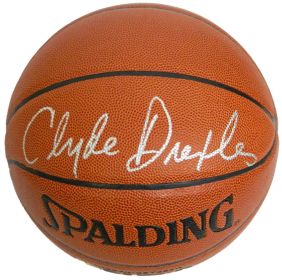 Clyde Drexler Signed Spalding NBA Basketball