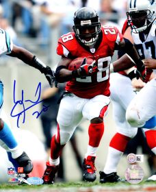 Warrick Dunn Signed Atlanta Falcons Action Photo