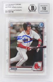 Jarren Duran Signed Boston Red Sox 2020 Topps Bowman Chrome Rookie Card #BCP-144