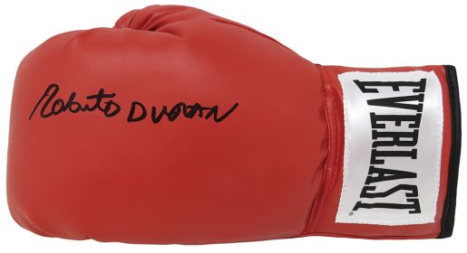 Roberto Duran Signed Everlast Red Full Size Boxing Glove