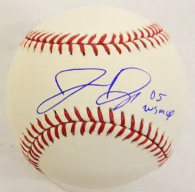 Jermaine Dye Signed Rawlings Official MLB Baseball WS MVP