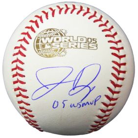 Jermaine Dye Signed 2005 World Series Baseball w/05 WS MVP