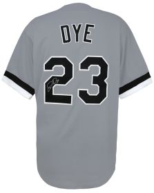 Jermaine Dye Signed Grey Custom Baseball Jersey