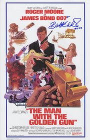 Britt Eklund Signed The Man With The Golden Gun Movie Poster