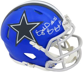 Ezekiel Elliott Signed Dallas Cowboys FLASH Riddell Speed Mini Helmet