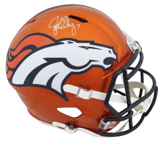 John Elway Signed Denver Broncos FLASH Riddell Replica Helmet