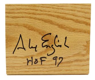 Alex English Signed Floor Piece w/HOF'97