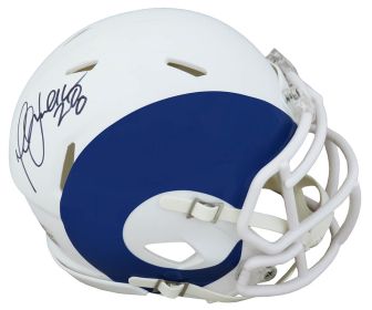 Marshall Faulk Signed Rams AMP Alternate Series Riddell Speed Mini Helmet