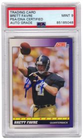 Brett Favre Signed 1991 Score Rookie Football Card #611