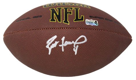 Brett Favre Signed Wilson Super Grip Full Size NFL Football