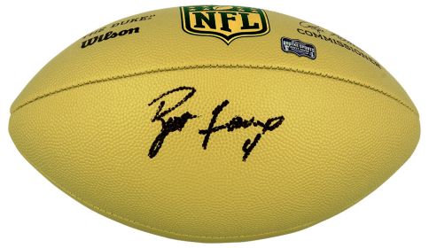 Brett Favre Signed Wilson Duke Gold Metallic NFL Full Size Replica Football