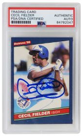 Cecil Fielder Signed Toronto Blue Jays 1986 Donruss Baseball Rookie Card #512