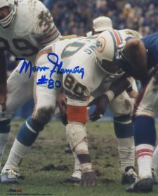 Marv Fleming Signed Miami Dolphins In Stance Photo