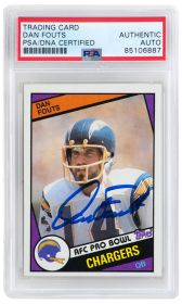 Dan Fouts Signed Chargers 1984 Topps Football Trading Card #179