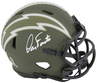 Dan Fouts Signed Chargers Salute to Service Riddell Speed Mini Helmet