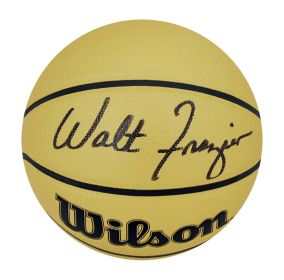 Walt Frazier Signed Wilson Gold Full Size NBA Basketball