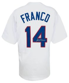 Julio Franco Signed White Custom Baseball Jersey