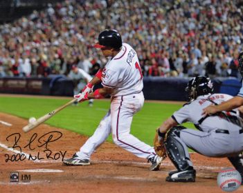 Rafael Furcal Signed Atlanta Braves Swinging Action 8x10 Photo 2000