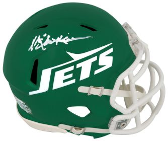 Mark Gastineau Signed New York Jets Green Throwback Riddell Speed Mini Helmet