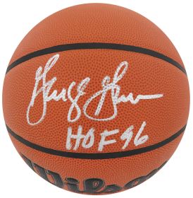 George Gervin Signed Wilson Indoor/Outdoor NBA Basketball w/HOF '96