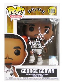 George Gervin Signed San Antonio Spurs Funko Pop Doll #105 w/Iceman