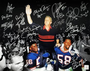 New York Giants Super Bowl XXI / XXV Team Signed Bill Parcells Photo