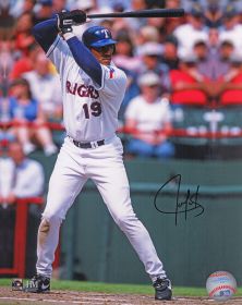 Juan Gonzalez Signed Texas Rangers Batting Action Photo