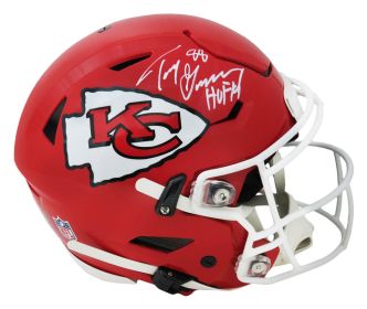 Tony Gonzalez Signed Kansas City Chiefs Riddell Speed Authentic Helmet