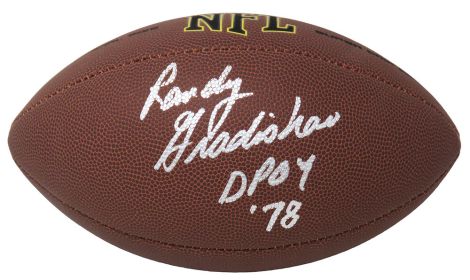 Randy Gradishar Signed Wilson Super Grip Full Size NFL Football w/DPOY'78