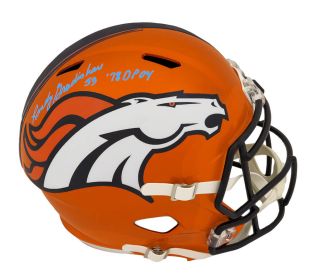 Randy Gradishar Signed Denver Broncos Riddell Replica Helmet w/78 DPOY