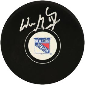 Wayne Gretzky Signed NY Rangers Team Logo Hockey Puck