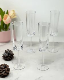 Oval Halo Plastic Champagne Flutes Set of 4 (4oz)