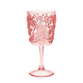 Paisley Plastic Wine Glasses Set of 4 (13oz)