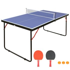 Ping Pong Table Set with Net and 2 Paddles