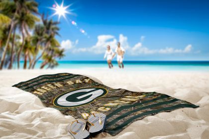 Packers OFFICIAL NFL Realtree "Stripes" Beach Towel; 30" x 60"