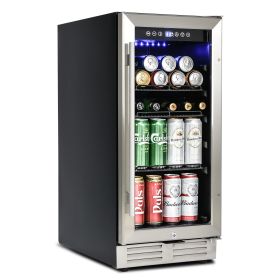 Built-in and Freestanding 15" Mini Beverage Refrigerator/Wine Cabinet