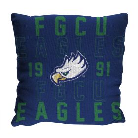 Florida Gulf Coast OFFICIAL NCAA "Stacked" Woven Pillow; 20" x 20"