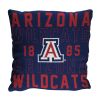 Arizona OFFICIAL NCAA "Stacked" Woven Pillow; 20" x 20"