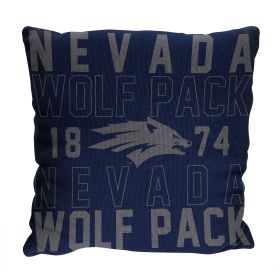 Nevada Reno OFFICIAL NCAA "Stacked" Woven Pillow; 20" x 20"