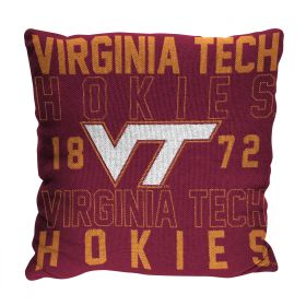 Virginia Tech OFFICIAL NCAA "Stacked" Woven Pillow