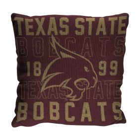 Texas State OFFICIAL NCAA "Stacked" Woven Pillow