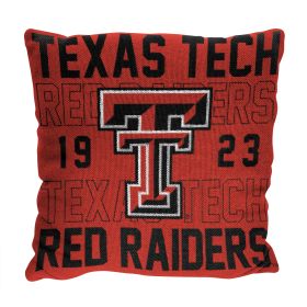 Texas Tech OFFICIAL NCAA "Stacked" Woven Pillow