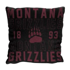 Montana OFFICIAL NCAA "Stacked" Woven Pillow; 20" x 20"