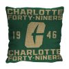 UNC CHARLOTTE OFFICIAL NCAA "Stacked" Woven Pillow