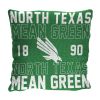 North Texas OFFICIAL NCAA "Stacked" Woven Pillow; 20" x 20"