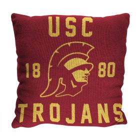 USC OFFICIAL NCAA "Stacked" Woven Pillow