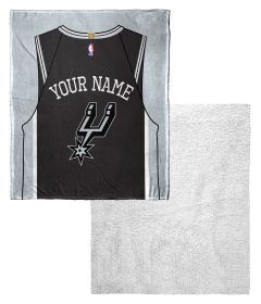 OFFICIAL NBA Personalized Jersey Silk Touch Throw Blanket - Spurs