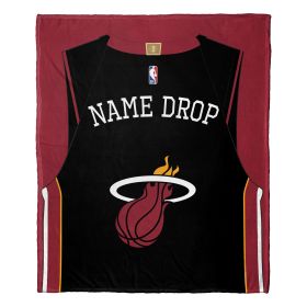 OFFICIAL NBA Personalized Jersey Silk Touch Throw Blanket - Heat