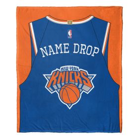 Knicks OFFICIAL NBA Personalized Jersey Silk Touch Throw Blanket