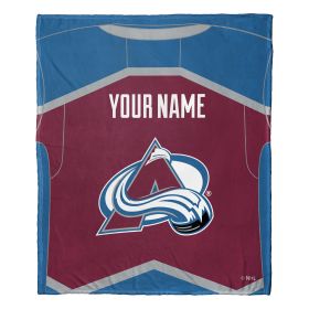 Avalanche OFFICIAL NHL Jersey Personalized Silk Touch Throw Blanket